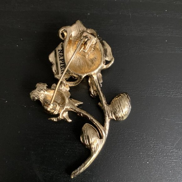 Napier Rose Bud Brooch - Picture 3 of 6